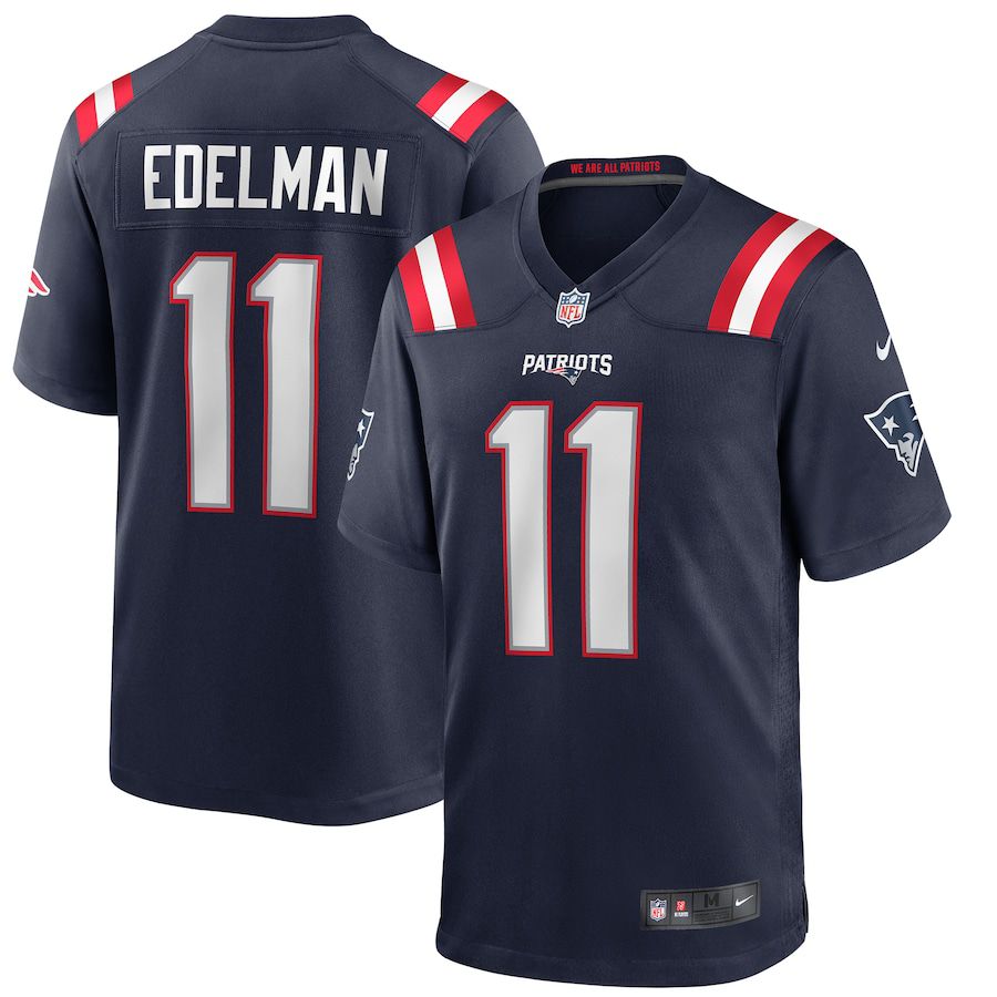 Men New England Patriots #11 Julian Edelman Nike Navy Game NFL Jersey
